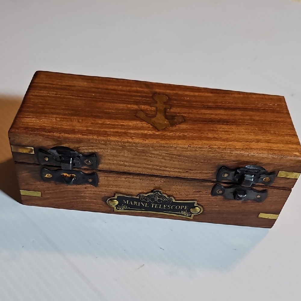Wooden Marine Telescope Box